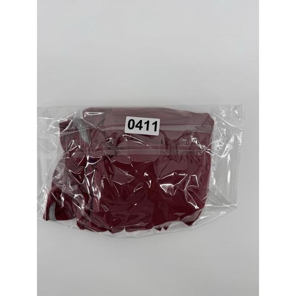 Clyde and Baxter Women's Short Sleeve Blouse Tie Front Maroon Red Size XL - Picture 10 of 10